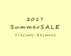 2017 Summer SALE! 7/1~31